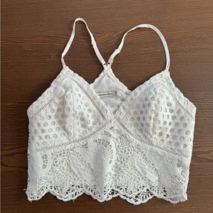 Abercrombie & Fitch Cropped Lace Tank
